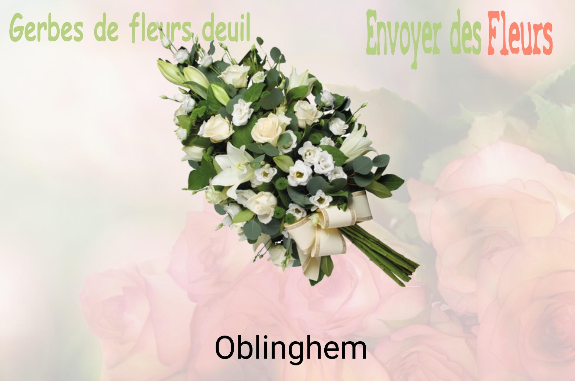 Gerbe de fleurs de deuil livrée à Oblinghem